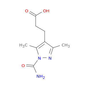 1H-Pyrazole-4-propanoic acid, 1-(aminocarbonyl)-3,5-dimethyl-