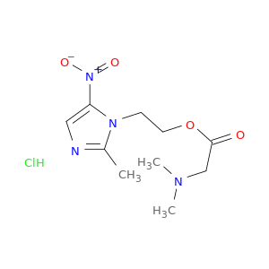 2-(2-methyl-5-nitro-imidazol-1-yl)ethyl 2-dimethylaminoacetate hydrochloride