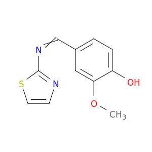 Phenol, 2-methoxy-4-[(2-thiazolylimino)methyl]-