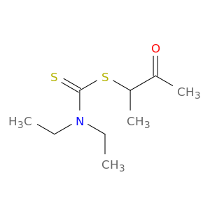 Carbamodithioic acid, diethyl-, 1-methyl-2-oxopropyl ester