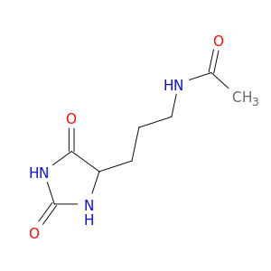 Acetamide, N-[3-(2,5-dioxo-4-imidazolidinyl)propyl]-