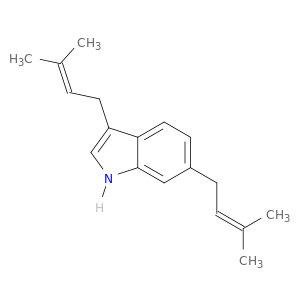 1H-Indole, 3,6-bis(3-methyl-2-butenyl)-
