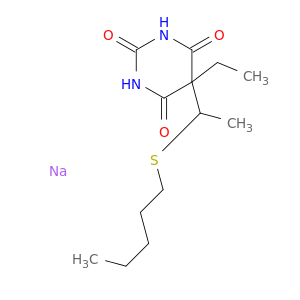 SODIUM 5-ETHYL-5-(1-(PENTYLTHIO)ETHYL)BARBITURATE