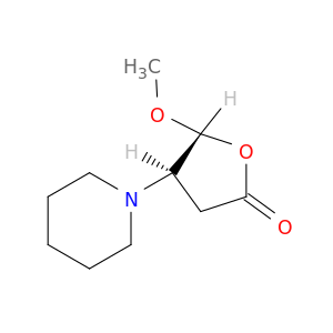 2(3H)-Furanone, dihydro-5-methoxy-4-(1-piperidinyl)-, trans-
