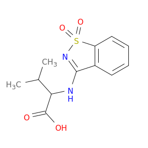 2-[(1,1-dioxo-1,2-benzothiazol-3-yl)amino]-3-methylbutanoic acid