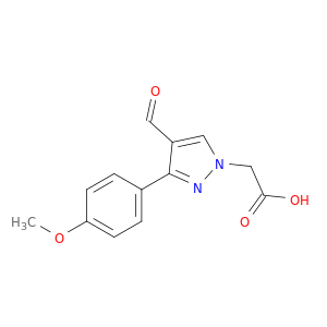 2-[4-甲酰基-3-(4-甲氧基苯基)-1H-吡唑-1-基]乙酸