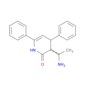 2(1H)-Pyridinone, 3-(1-aminoethylidene)-3,4-dihydro-4,6-diphenyl-