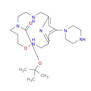 4-Oxa-3,8,11,17-tetraazabicyclo[11.3.1]heptadeca-1(17),13,15-triene-8-carboxylic acid, 15-(1-piperazinyl)-, 1,1-dimethylethyl ester