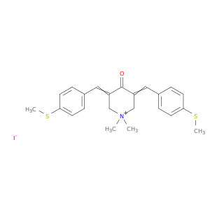 Piperidinium,1,1-dimethyl-3,5-bis[[4-(methylthio)phenyl]methylene]-4-oxo-, iodide (1:1)