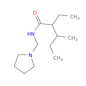 Pentanamide, 2-ethyl-3-methyl-N-(1-pyrrolidinylmethyl)-