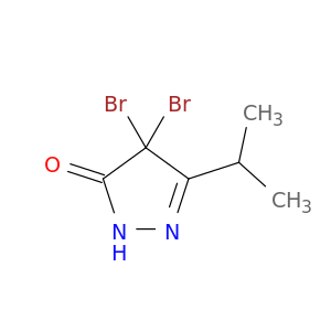 3H-Pyrazol-3-one, 4,4-dibromo-2,4-dihydro-5-(1-methylethyl)-