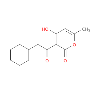 2H-Pyran-2-one, 3-(cyclohexylacetyl)-4-hydroxy-6-methyl-