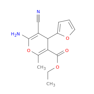 4H-Pyran-3-carboxylicacid, 6-amino-5-cyano-4-(2-furanyl)-2-methyl-, ethyl ester