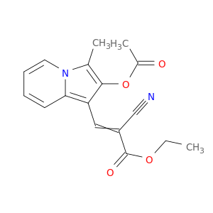 ETHYL 3-(2-ACETYLOXY-3-METHYL-INDOLIZIN-1-YL)-2-CYANO-PROP-2-ENOATE