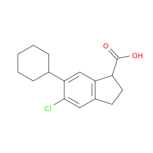 1H-Indene-1-carboxylicacid, 5-chloro-6-cyclohexyl-2,3-dihydro-