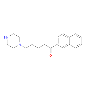 1-Pentanone, 1-(2-naphthalenyl)-5-(1-piperazinyl)-