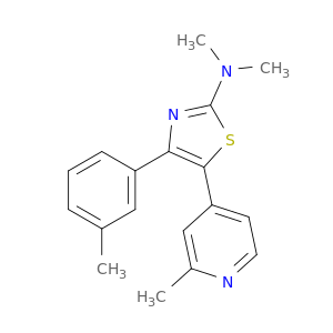 N,N-DIMETHYL[4-(3-METHYLPHENYL)-5-(2-METHYL-4-PYRIDYL)-1,3-THIAZOL-2-YL]AMINE