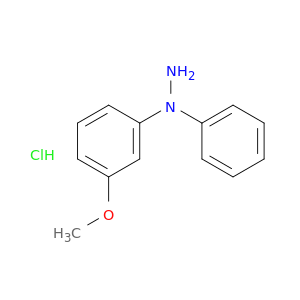 Hydrazine, 1-(3-methoxyphenyl)-1-phenyl-, hydrochloride