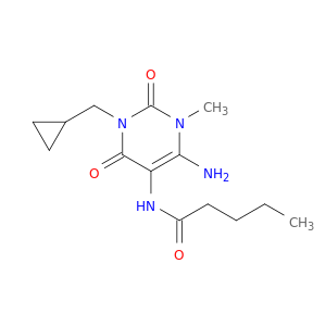 Pentanamide,  N-[6-amino-3-(cyclopropylmethyl)-1,2,3,4-tetrahydro-1-methyl-2,4-dioxo-5-pyrimidinyl]-
