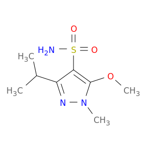1H-Pyrazole-4-sulfonamide, 5-methoxy-1-methyl-3-(1-methylethyl)-