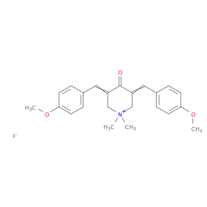 3,5-BIS((4-METHOXYPHENYL)METHYLENE)-1,1-DIMETHYL-4-OXO-PIPERIDINIUM IODIDE