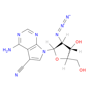 7H-Pyrrolo[2,3-d]pyrimidine-5-carbonitrile,4-amino-7-(2-azido-2-deoxy-b-D-arabinofuranosyl)-