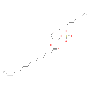 Tetradecanoic acid, 1-[(octyloxy)methyl]-2-(sulfooxy)ethyl ester
