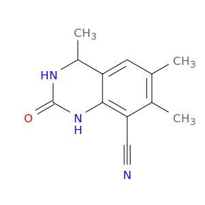 8-Quinazolinecarbonitrile, 1,2,3,4-tetrahydro-4,6,7-trimethyl-2-oxo-
