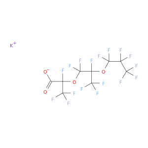 丙酸,2,3,3,3-四氟-2-[1,1,2,3,3,3-六氟-2-(1,1,2,2,2,3,3,3,3-庚二氟丙氧基)丙氧基]-,钾盐(1：1)