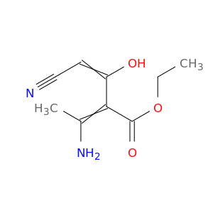 2-Butenoic acid, 3-amino-2-(2-cyano-1-hydroxyethenyl)-, ethyl ester