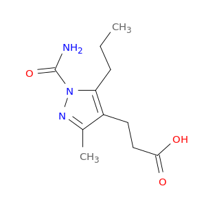 1H-Pyrazole-4-propanoic acid, 1-(aminocarbonyl)-3-methyl-5-propyl-