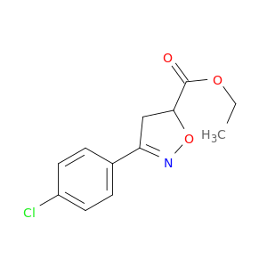 5-Isoxazolecarboxylic acid, 3-(4-chlorophenyl)-4,5-dihydro-, ethyl ester