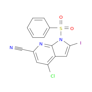 4-氯-2-碘-1-(苯磺酰基)-1H-吡咯,[2,3-B]吡啶-6-腈