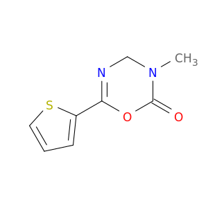 2H-1,3,5-Oxadiazin-2-one, 3,4-dihydro-3-methyl-6-(2-thienyl)-