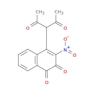 1,2-Naphthalenedione, 4-(1-acetyl-2-oxopropyl)-3-nitro-