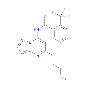 Benzamide, N-(5-butylpyrazolo[1,5-a]pyrimidin-7-yl)-2-(trifluoromethyl)-