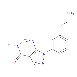 4H-Pyrazolo[3,4-d]pyrimidin-4-one, 1,5-dihydro-1-(3-propylphenyl)-