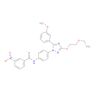 N-[4-[3-(2-乙氧基乙氧基)-5-(3-甲氧基苯基)-1H-1,2,4-三唑-1- 基]苯基]-3-硝基-苯甲酰胺