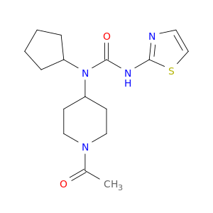 Urea, N-(1-acetyl-4-piperidinyl)-N-cyclopentyl-N'-2-thiazolyl-