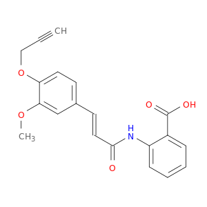 (E)-2-(3-(3-甲氧基-4-(丙-2-炔-1-基氧基)苯基)丙烯酰胺基)苯甲酸