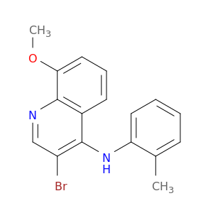 4-QUINOLINAMINE, 3-BROMO-8-METHOXY-N-(2-METHYLPHENYL)-