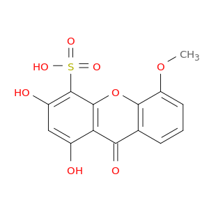 9H-Xanthene-4-sulfonic acid, 1,3-dihydroxy-5-methoxy-9-oxo-