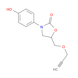 2-Oxazolidinone,3-(4-hydroxyphenyl)-5-[(2-propyn-1-yloxy)methyl]-