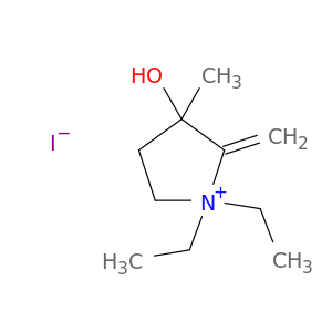 1,1-diethyl-3-hydroxy-3-methyl-2-methylidenepyrrolidinium iodide