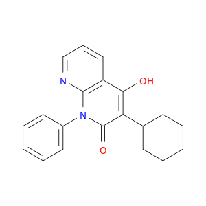 1,8-Naphthyridin-2(1H)-one, 3-cyclohexyl-4-hydroxy-1-phenyl-
