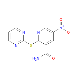 5-nitro-2-(pyrimidin-2-ylsulfanyl)pyridine-3-carboxamide