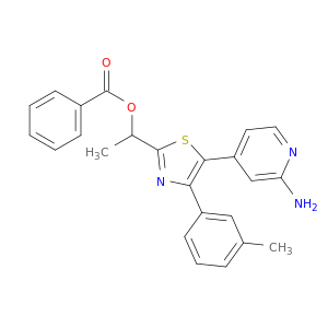 1-[5-(2-AMINO-4-PYRIDYL)-4-(3-METHYLPHENYL)-1,3-THIAZOL-2-YL]ETHYL BENZOATE