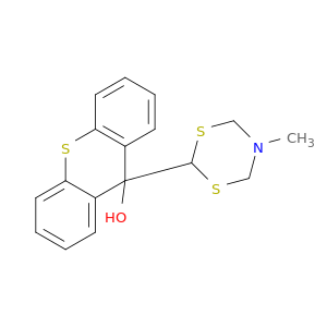 9H-Thioxanthen-9-ol, 9-(dihydro-5-methyl-4H-1,3,5-dithiazin-2-yl)-