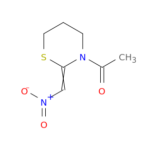 2H-1,3-Thiazine, 3-acetyltetrahydro-2-(nitromethylene)-