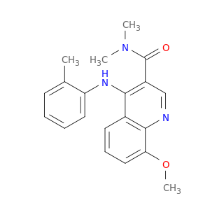 3-QUINOLINECARBOXAMIDE, 8-METHOXY-N,N-DIMETHYL-4-[(2-METHYLPHENYL)AMINO]-